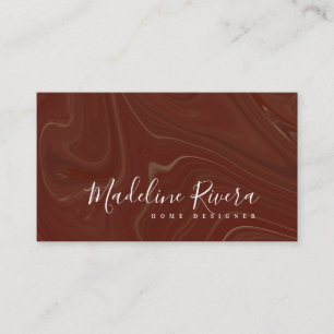 Burgandy Liquid Art Designer Makeup Beauty Artist Business Card