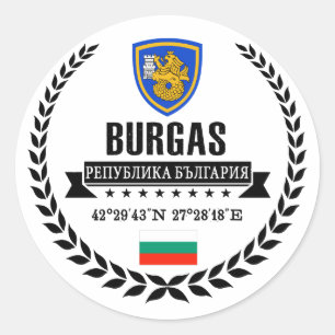 Burgas Classic Round Sticker