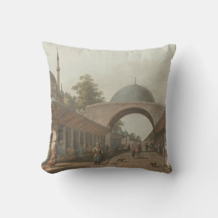 Burgas Ottoman Turk Market in Bulgaria Cushion