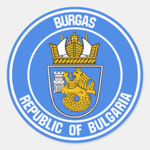 Burgas Round Emblem Classic Round Sticker