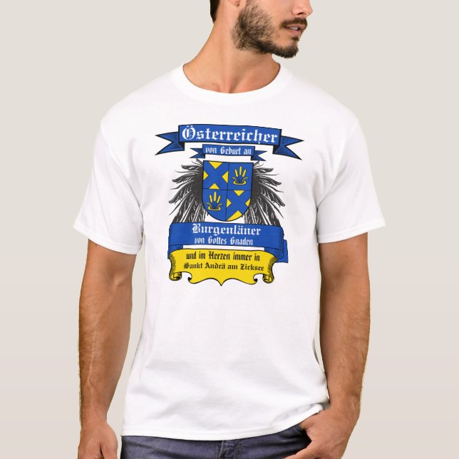 Burgenland Von Gottes Gnaden Wappen Austria T-Shirt (Front)