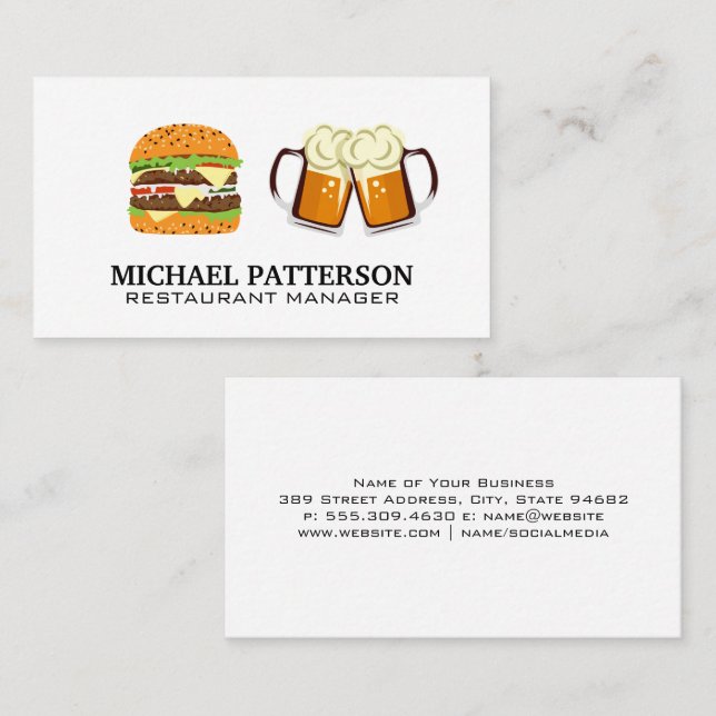 Burger and Beers Business Card (Front/Back)