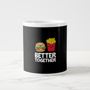 Burger And Fries Better Together Playful Graphic S Large Coffee Mug