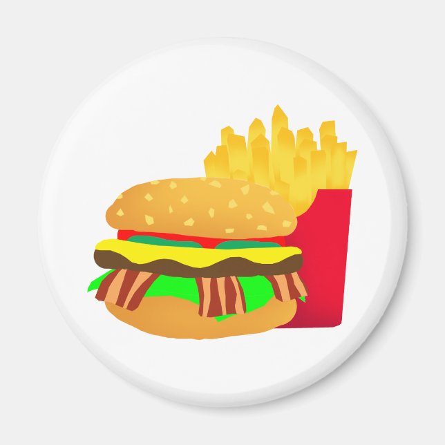 Burger and Fries Magnet (Front)