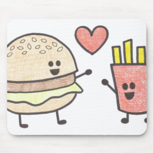 Burger and Fries Mousepad
