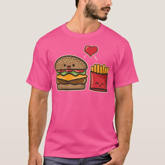 Burger And Fries T-Shirt (Front)