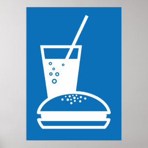 burger and lemonade blue taste explosion poster