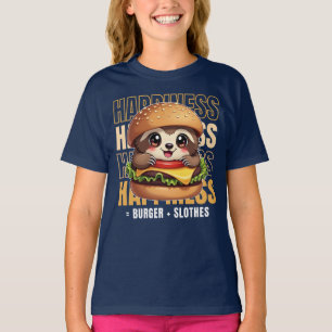 Burger And Slothes Make Me Happy T-Shirt