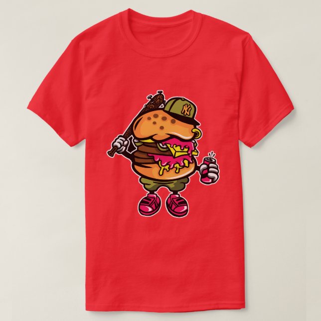 Burger Baseball Men's T-Shirt (Design Front)