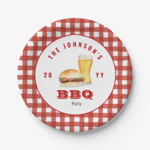 Burger & Beer BBQ, Family Picnic Paper Plate