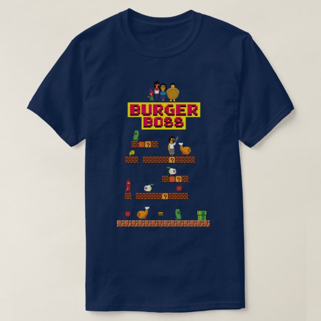 Burger Boss pixel art T-Shirt (Design Front)