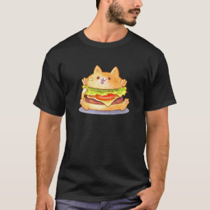Burger Cat  Catburger Cute Hamburger Bun Foodie T-Shirt