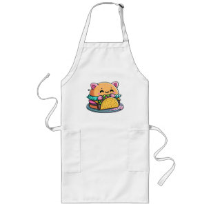 Burger Cat Taco - Cute, Whimsical, Funny, Food Long Apron