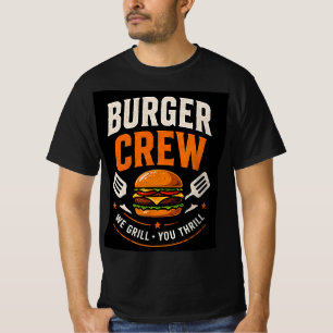 🍔 Burger Crew Fast Food Restaurant Staff 👨‍🍳 T-Shirt