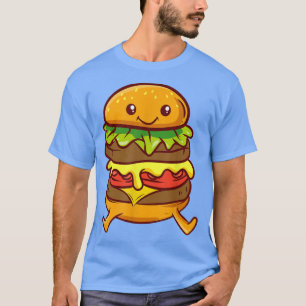 Burger Cute Kawaii Anime Aesthetic Japanese Hamb T-Shirt