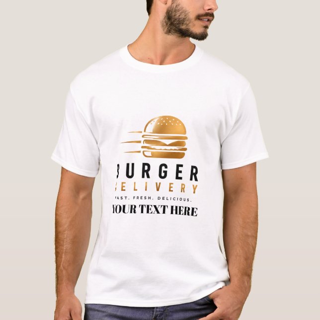 🍔 Burger Delivery Driver Team Uniform Crew 🚗 T-Shirt (Front)