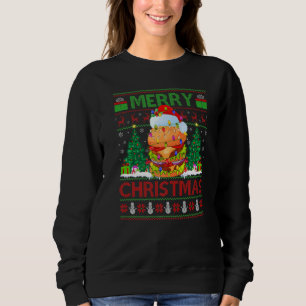 Burger Food  Xmas Tree Ugly Santa Burger Christmas Sweatshirt