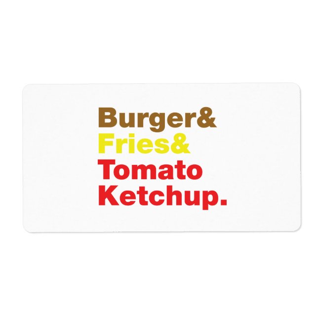 Burger & Fries & Tomato Ketchup. (Front)
