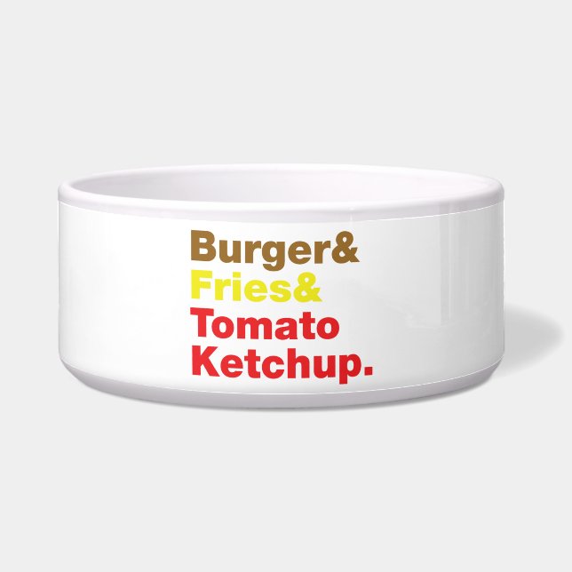 Burger & Fries & Tomato Ketchup. (Front)