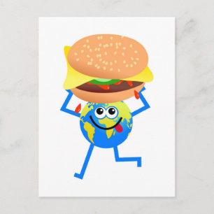 Burger Globe Postcard