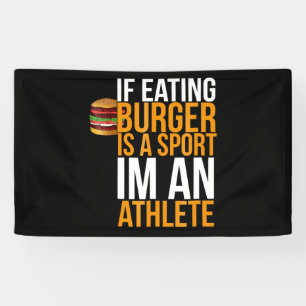 Burger Hamburger BBQ Humour Funny Pun Gift Idea Banner