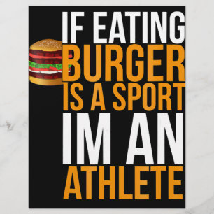 Burger Hamburger BBQ Humour Funny Pun Gift Idea Flyer