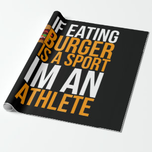 Burger Hamburger BBQ Humour Funny Pun Gift Idea Wrapping Paper