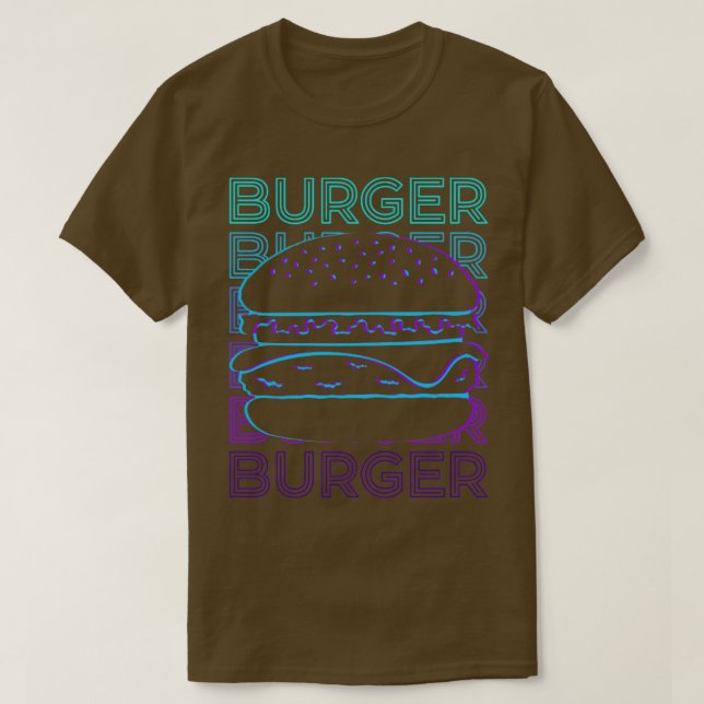 Burger Hamburger Cheeseburger Retro Gift T-Shirt (Design Front)
