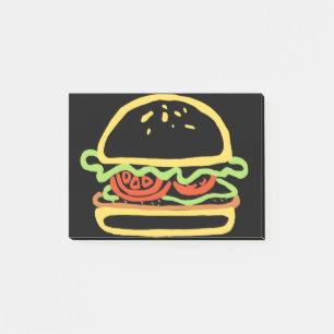 BURGER HAMBURGER POST-IT NOTES
