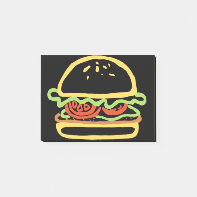 BURGER HAMBURGER POST-IT NOTES (Front)