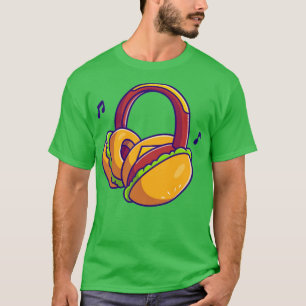Burger Headphone Cartoon1 T-Shirt