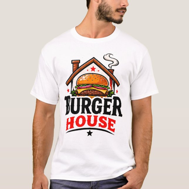 🍔 Burger House Restaurant Kitchen Staff Team 👨‍ T-Shirt (Front)