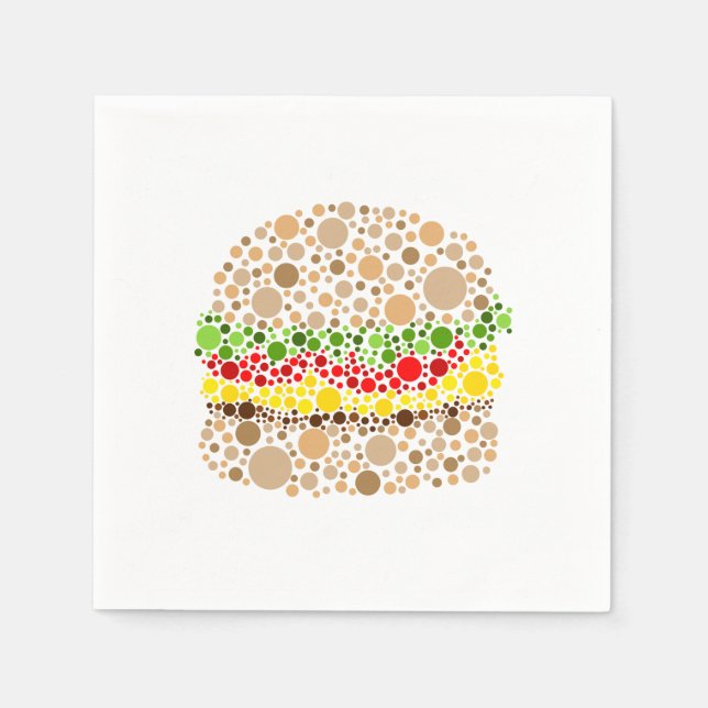 Burger In Dots Napkin (Front)