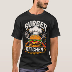 🍔 Burger Kitchen Crew Creative Restaurant Staff  T-Shirt