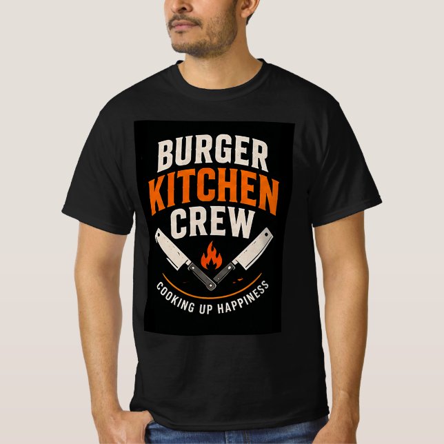 🍔 Burger Kitchen Crew Grill Restaurant Team 🍟 T-Shirt (Front)