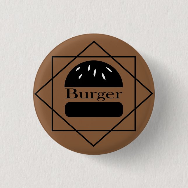 Burger lover 3 cm round badge (Front)