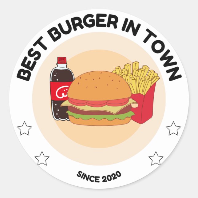 Burger Lover Restaurant Sticker (Front)