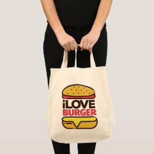 Burger Lover tote bags