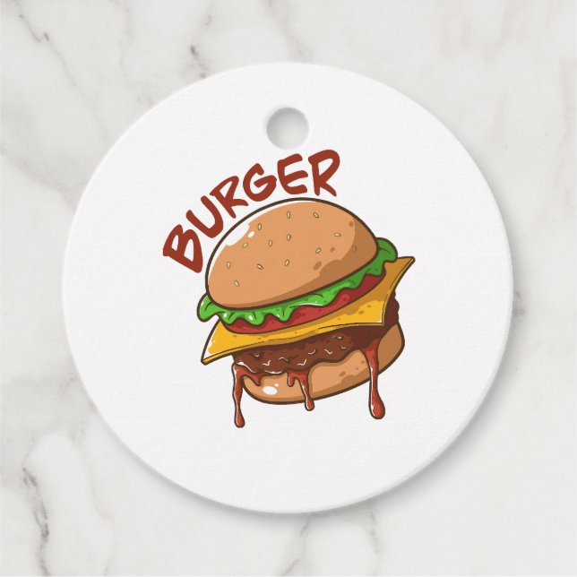 Burger Lovers Favour Tags (Front)