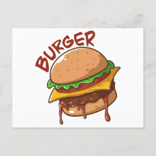 Burger Lovers Holiday Postcard