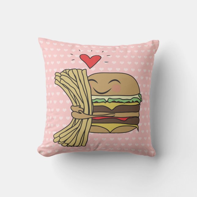 Burger Loves Fries Cushion (Front)