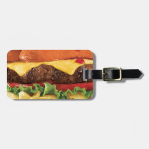 burger luggage tag