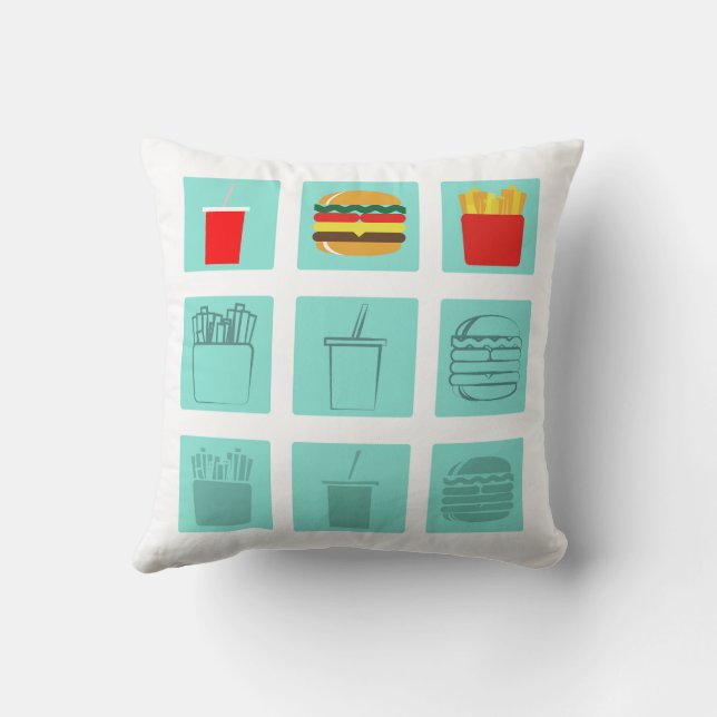 Burger meal set cushion (Back)