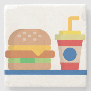 Burger Meal Stone Coaster