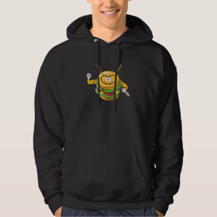 Burger Ninja Cheeseburger Warrior Assassin Barbecu Hoodie