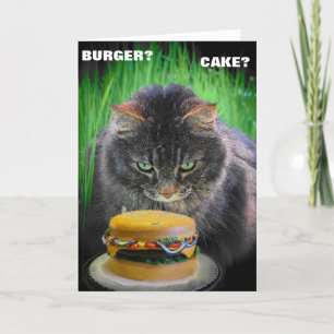 Burger or Cake for your Birthday? Card