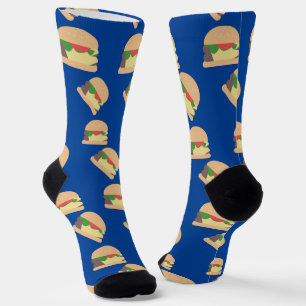 Burger Party Restaurant Pattern Socks