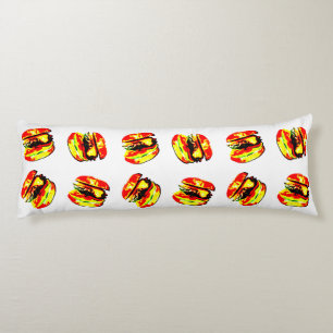 Burger Pattern Body Cushion