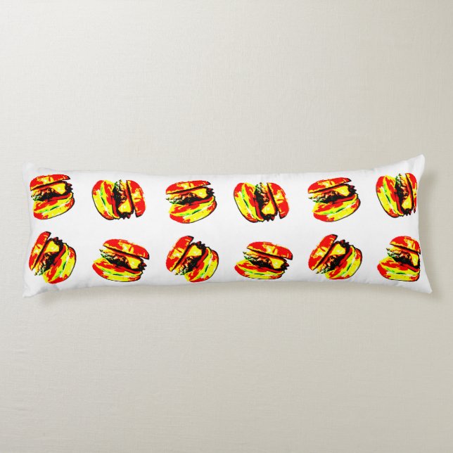 Burger Pattern Body Cushion (Back)