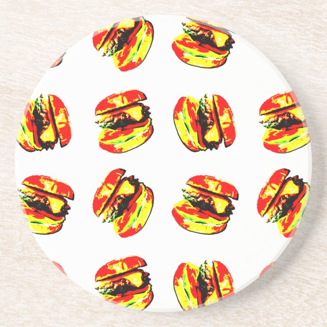 Burger Pattern Coaster (Front)
